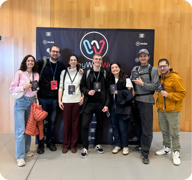 Team at a conference