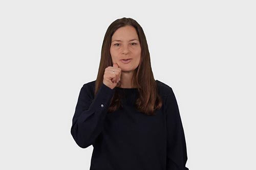 Girl in American Sign Language (ASL)